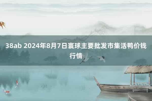 38ab 2024年8月7日寰球主要批发市集活鸭价钱行情