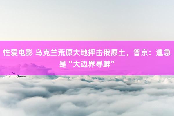 性爱电影 乌克兰荒原大地抨击俄原土，普京：遑急是“大边界寻衅”