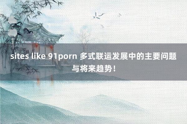 sites like 91porn 多式联运发展中的主要问题与将来趋势！