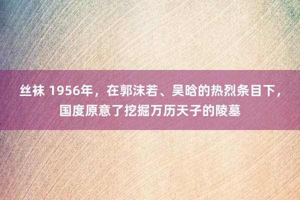 丝袜 1956年，在郭沫若、吴晗的热烈条目下，国度原意了挖掘万历天子的陵墓